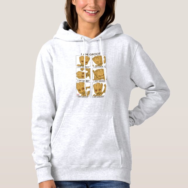 Pull À Capuche Je Suis Groot Mood Chart (Devant)