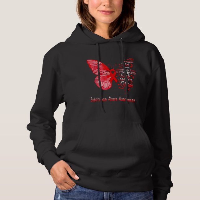 Pull À Capuche Je Suis Le Papillon De Sensibilisation À L'Abus De (Devant)