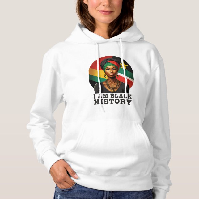 Pull À Capuche Je suis Noir Histoire (Devant)
