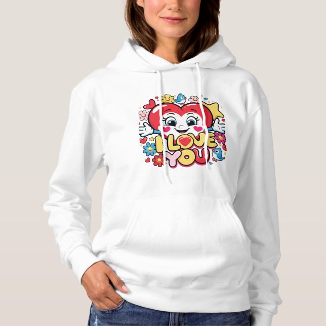 Pull À Capuche Je T'Aime (Devant)
