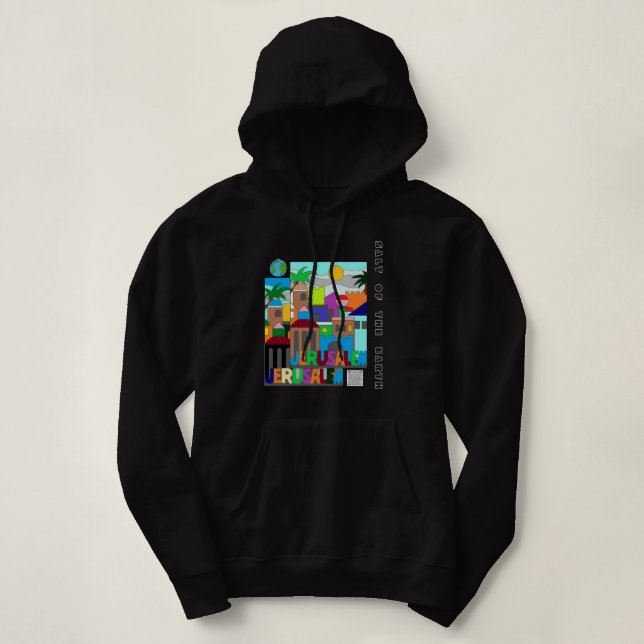 PULL À CAPUCHE JERUSALEM (Design devant)