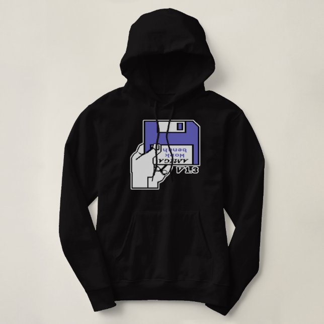 Pull À Capuche Jeux Vidéo Rétro Commodore Amiga Workbench Inserti (Design devant)