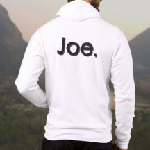 Joe. Nom Mot en lettres noires sur fond blanc