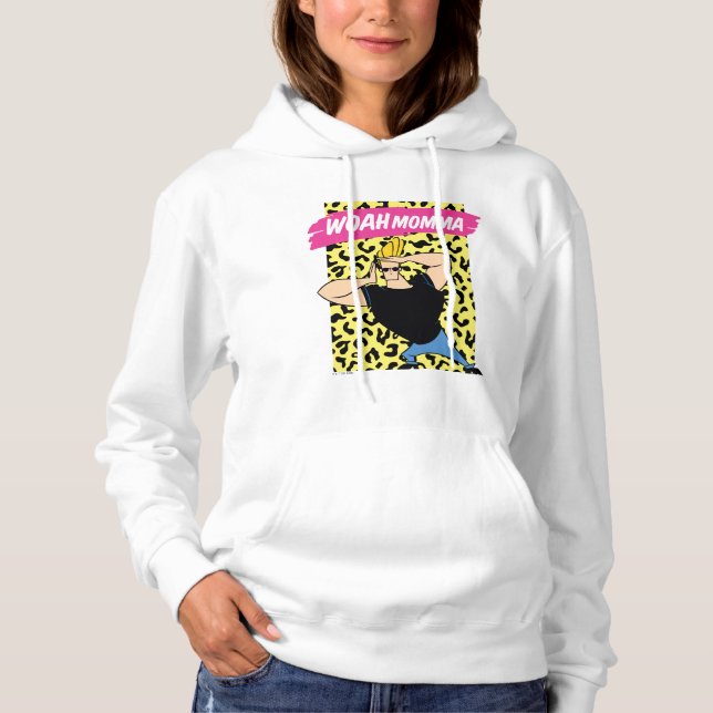 Pull À Capuche Johnny Bravo - Woah Momma (Devant)