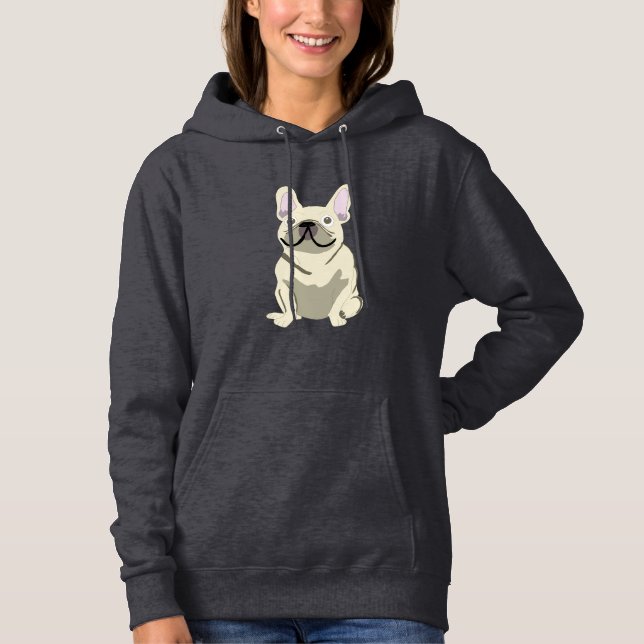 Pull À Capuche Joli chien, frenchie (Devant)