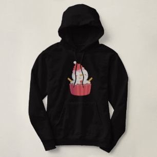 Pull À Capuche Joli Cupcake Bonhomme de Neige Drôle