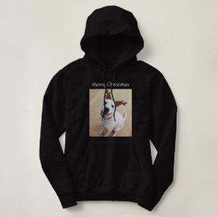 Pull À Capuche Joli sourire blanc renne Chien Chien Chien Chien C