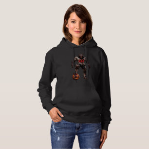 Pull À Capuche Joueur de football Loup-Garou Art Horreur Hallowee