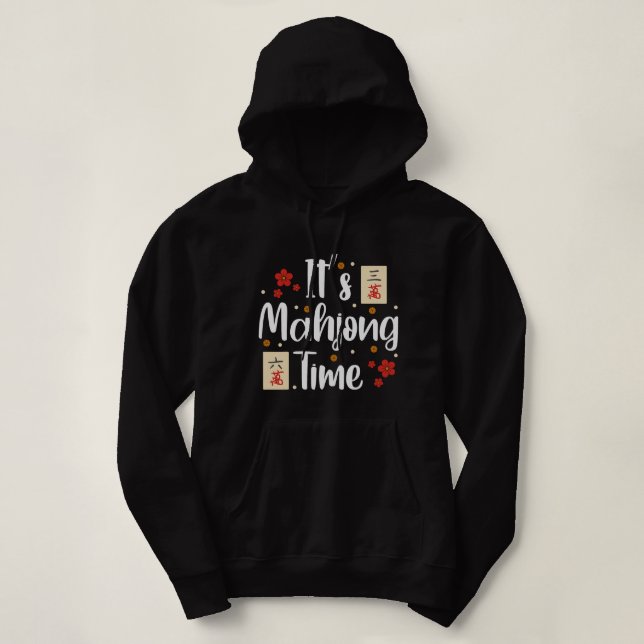 Pull À Capuche Joueurs de Mahjong mignons Mahjong Les amoureux du (Design devant)
