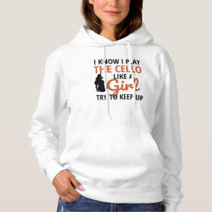 Pull À Capuche Joueuse Cello Cadeaux Pour Femmes Cello Cellist G