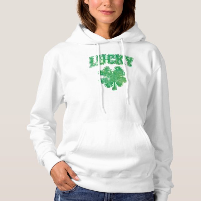 Pull À Capuche Jour de la Saint Patrick Lucky Irish (Devant)