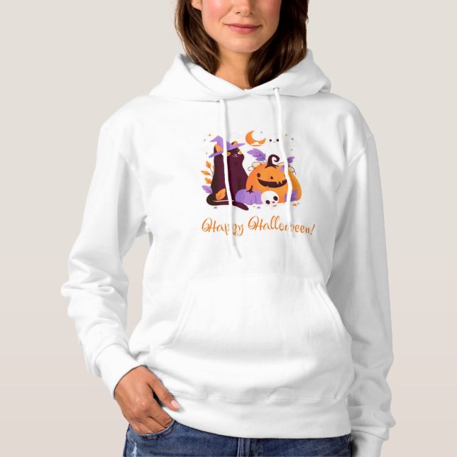 Pull À Capuche Joyeux Halloween  (Devant)