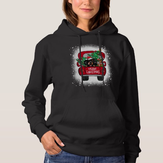 Pull À Capuche Joyeux Joyeux Noël Bleu (Devant)
