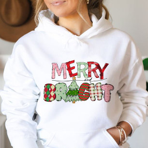 Pull À Capuche Joyeux Noël rouge vif