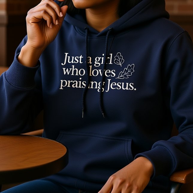 Pull À Capuche Juste Une Fille Qui Aime Louer Jésus Tombe Foi (Créateur téléchargé)