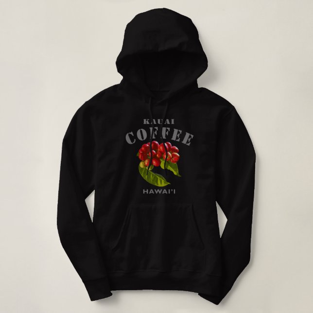 Pull À Capuche Kauai Coffee Hawaii célèbre île moderne Hawaii mod (Design devant)