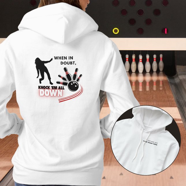 Pull À Capuche Knock 'em All Down Bowling Team Hoodie (Créateur téléchargé)
