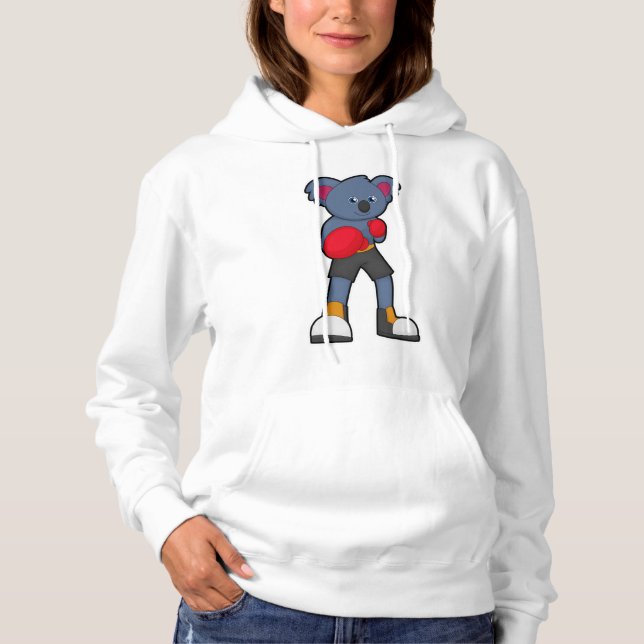 Pull À Capuche Koala à Boxing avec gants de boxe (Devant)