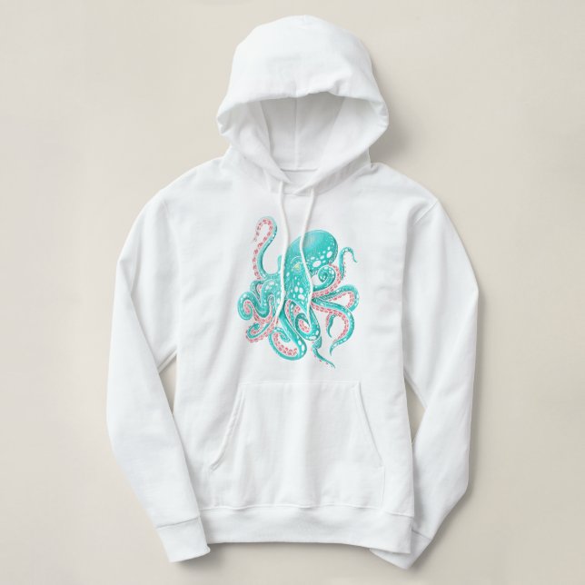 Pull À Capuche Kraken Octopus (Design devant)