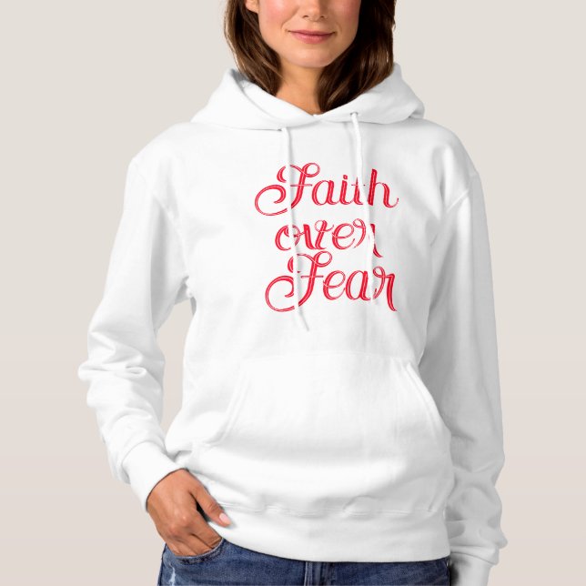 Pull À Capuche La foi sur la peur (Devant)