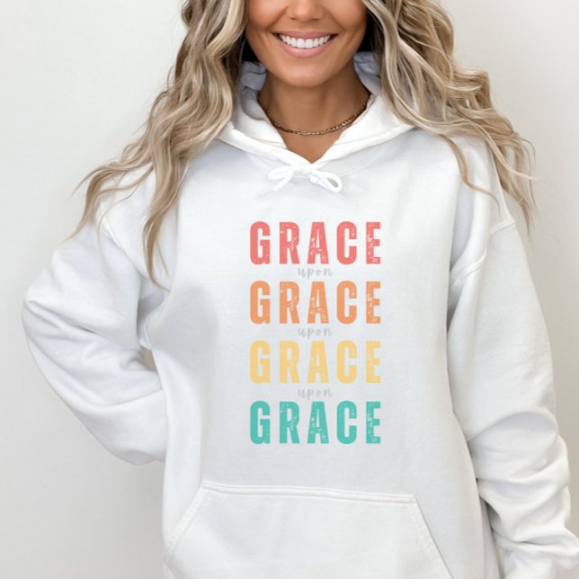 Pull À Capuche La grâce sur la grâce foi chrétienne Femmes (Créateur téléchargé)