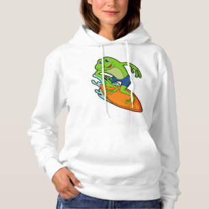 Pull À Capuche La grenouille comme surfeur avec Surfer
