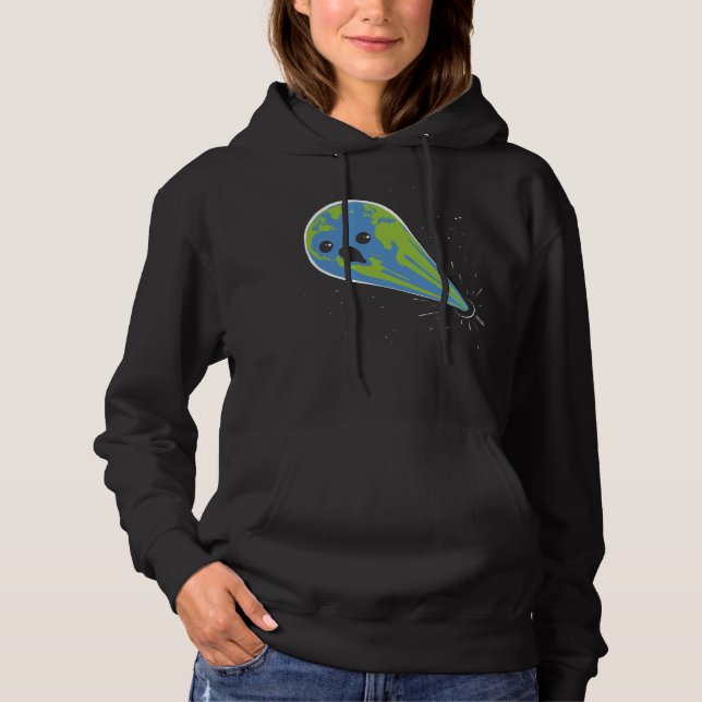 Pull À Capuche La terre contre le trou noir (Devant)