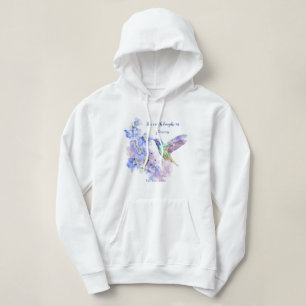 Pull À Capuche La Terre rit en fleurs Citation Humming Bird