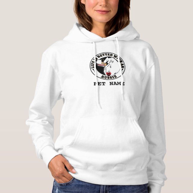 Pull À Capuche La Vie Personnalisée Aussie Est Meilleure Avec Un  (Devant)
