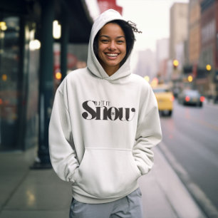 Pull À Capuche Laisser neiger, Père Noël Joyeux Noël