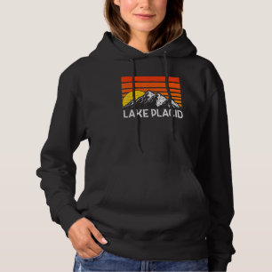 Pull À Capuche Lake Placid New York États-Unis Retro Vintage Moun