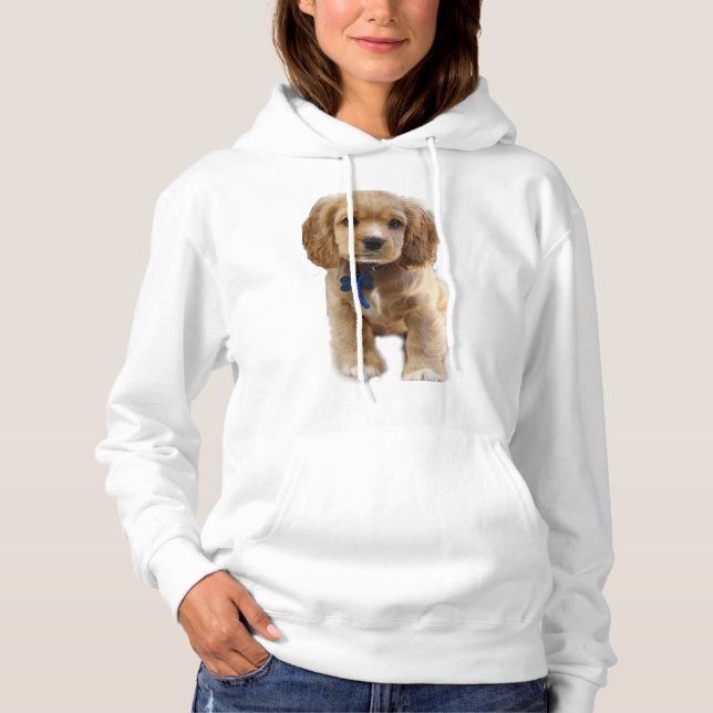 Pull À Capuche L'amour des chiots (Devant)