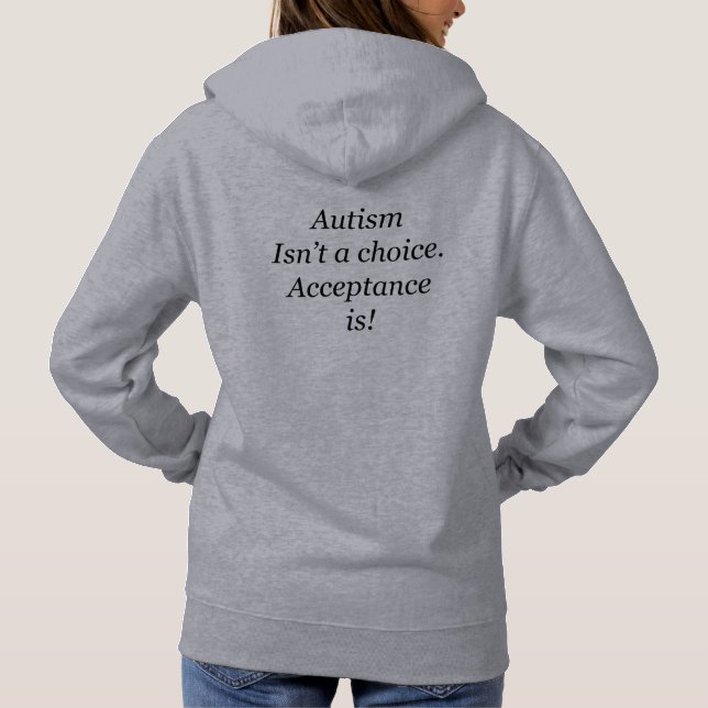 Pull À Capuche L'autisme n'est pas un choix (Dos)