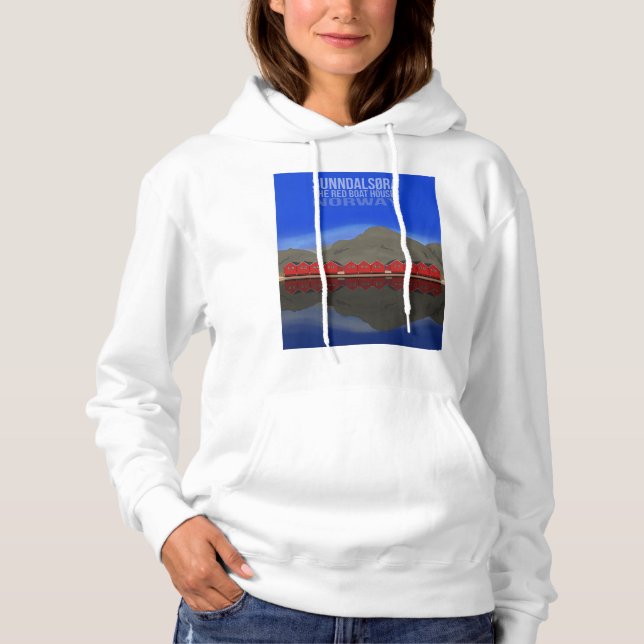 Pull À Capuche Le Bateau Rouge Maisons Sunndalsøra Norvège (Devant)