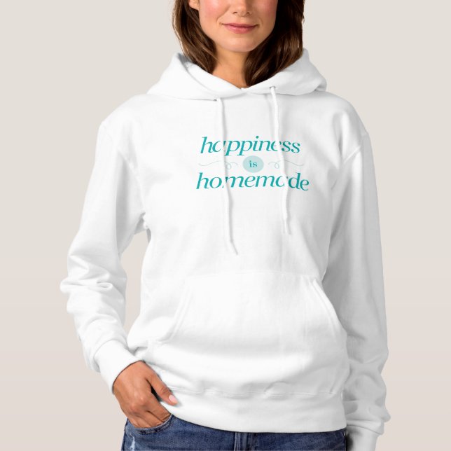 Pull À Capuche Le bonheur est fait maison (Devant)