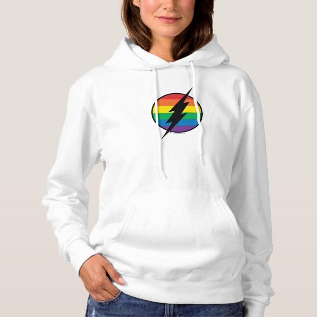 Pull À Capuche Le logo Arc-en-ciel Flash (Devant)