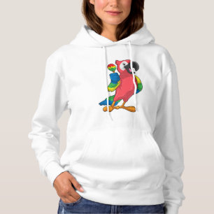 Pull À Capuche Le perroquet à la musique avec Maracas