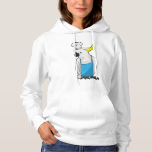 Pull À Capuche Le perroquet en tant que chef avec casquette Cuisi