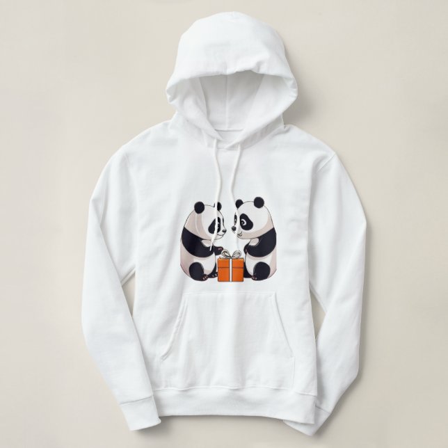 Pull À Capuche Le présent de Panda (Design devant)