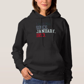 Pull À Capuche Légende Depuis Janvier 1953 Pour Hommes Femmes 19 
