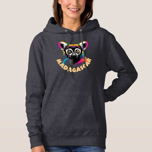 Pull À Capuche Lémurien de Madagascar (Devant)