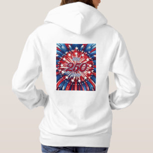Pull À Capuche Les 250 ans d'Amérique 1776-2026 Feux d'artifice R