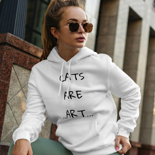 Pull À Capuche Les Chats Sont Art Drôle Personnalisé Moderne Scri (Créateur téléchargé)