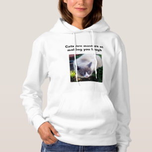Pull À Capuche Les chats sont des maîtres à vous inciter à rir