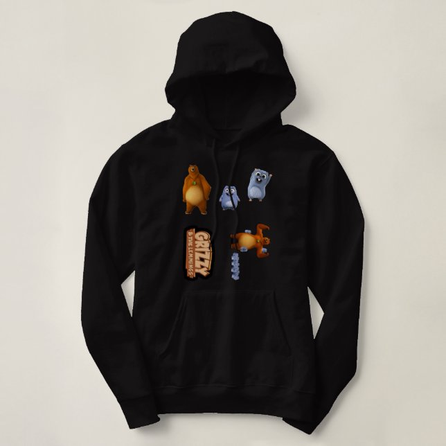 Pull À Capuche Les Femmes Grizzly Et Lemmings Drôle Enfants Cadea (Design devant)