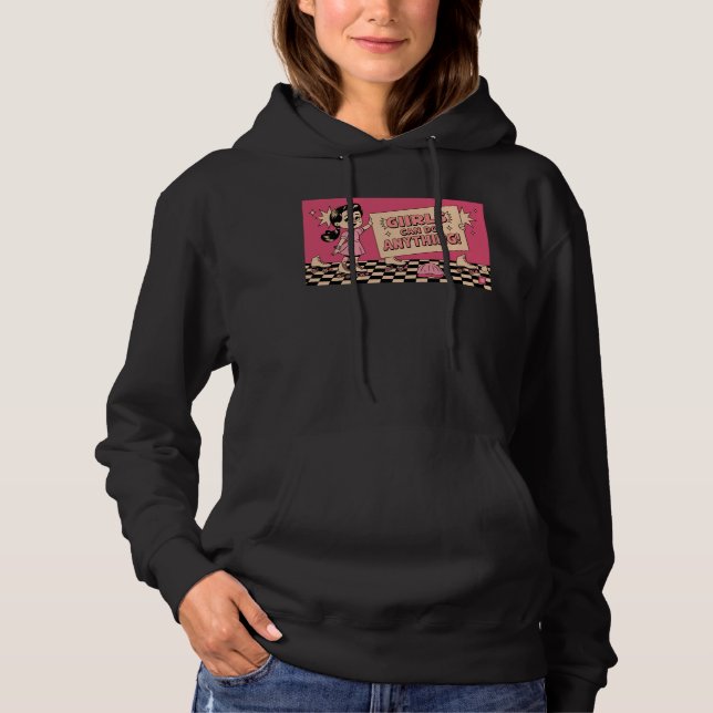 Pull À Capuche Les filles peuvent tout faire (Devant)