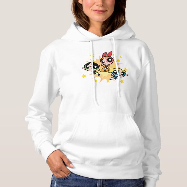 Pull À Capuche Les filles puissantes sauvent la journée (Devant)