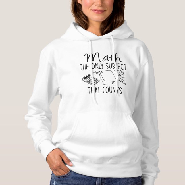 Pull À Capuche Les Maths Le Seul Sujet Qui Compte (Devant)