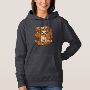 Pull À Capuche Les poils de chien sont ruban doré brillant et duv