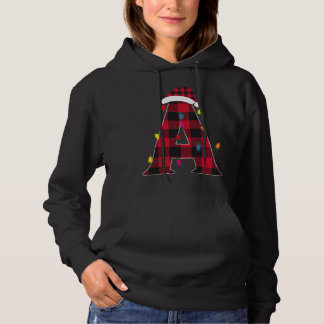 Pull À Capuche Lettre Awesome A Nom Initial Buffalo Plaid Christ